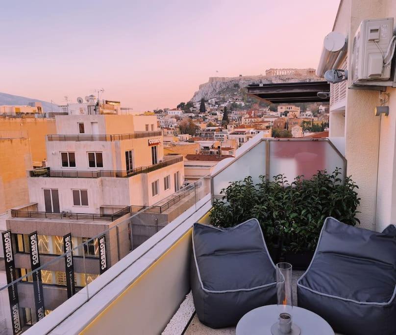 Heated Plunge Pool & Firepit Acropolis Penthouse Apartment Athens Exterior photo